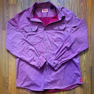 Wrangler Shirt Men's L Red Button Relaxed All Day Comfort Epic Soft Western